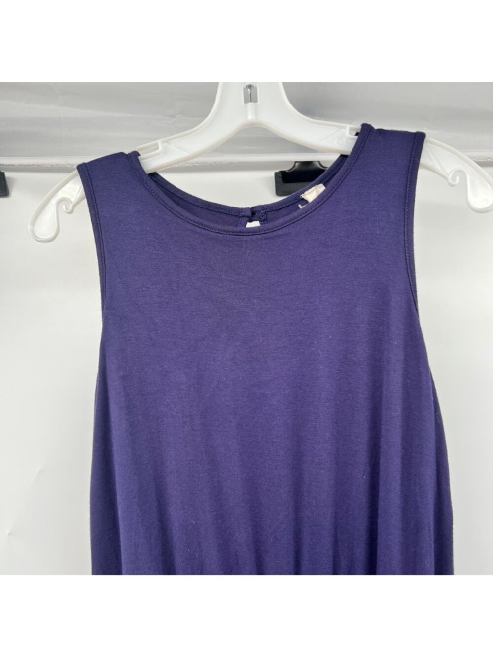 Beeson River Womens Wide Leg Jumpsuit Purple Sleeveless Size Small Pockets - Picture 2 of 9